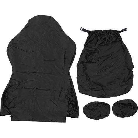 Housse de Chaise de Bureau en Simili Cuir Noir, Imperméable et Élastique pour Protection Complète et Confort (1/5)