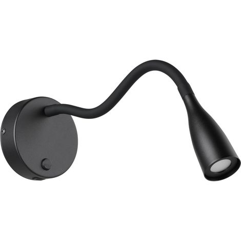 Lampe de chevet Olivandino 1 Noir flexible - 901781