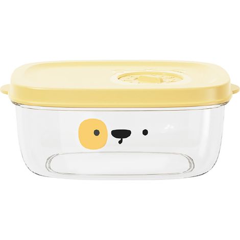 Food Storage Containers with Lids Freshness Preservation Microwave Heating Available Cartoon Freezer Containers Yellow