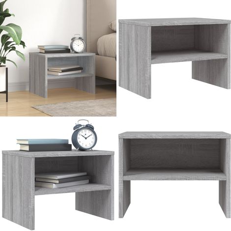 Nachttisch Grau Sonoma 40x30x30 cm Holzwerkstoff - Nachtisch - Nachttisch Grau - Holzwerkstoff Möbel - Wohnraum Dekoration - Sideboard - Home & Living (1/5)