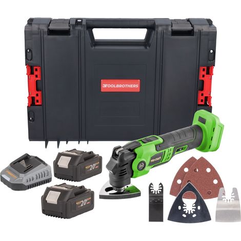 Procraft PMT22bb Outil multifonctions sans fil 20 V Brushless + 2x batterie 4,0 Ah + chargeur + boîte à outils RHINO (1/5)