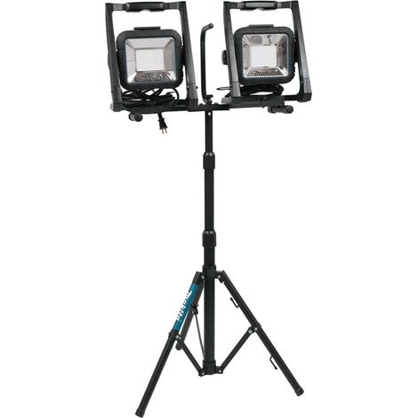 Makita DML805 18v 240v LXT LED Work Light Site Light Twin Pack + Tripod Stand (1/5)