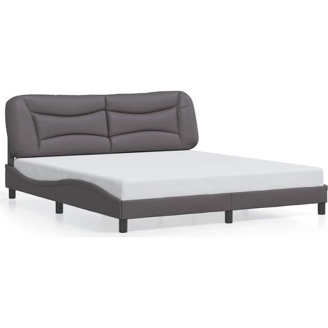 Maison Exclusive - Giroletto senza Materasso Hvar Grigio 180x200 cm in Similpelle