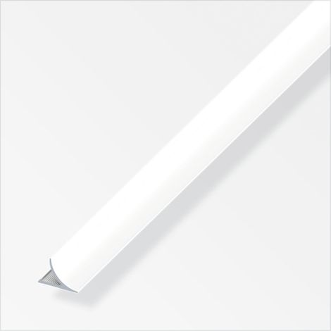 alfer Randfugeabdeckprofil 2.5 m, 12 x 17 mm Alu beschichtet brillantweiss Profil (1/2)