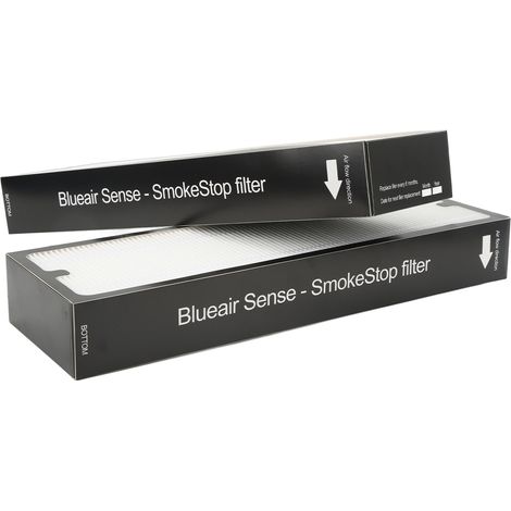 Lot de 2 filtres HEPA de remplacement haute performance, compatibles avec purificateurs d'air Blueair Sense et Sense+. Cartouches filtrantes composites anti-PM2.5 et poussières, incluant 2 éponges au (1/5)