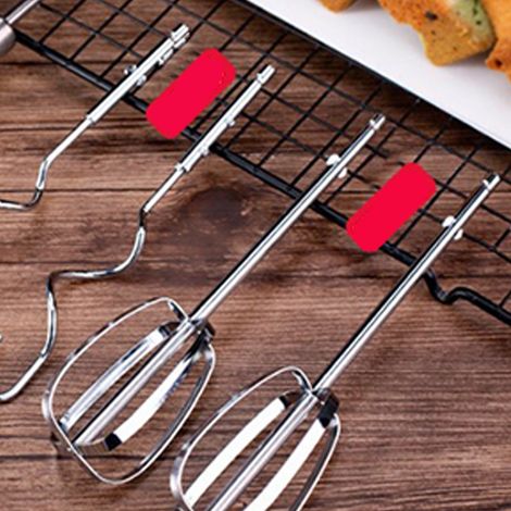 Mini batteur électrique portatif avec prise ronde et 4 fouets, adapté à un usage domestique, à la pâtisserie, au fouettage de la crème, norme européenne 220V. (1/5)