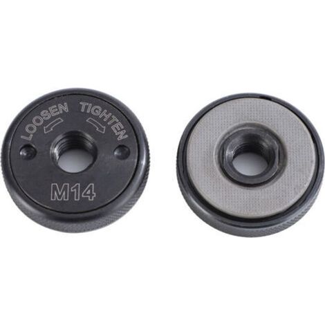 Écrou à dégagement rapide SDS Clic M14, compatible avec toutes les meuleuses d'angle AEG, Black & Decker, Dewalt, Flex, Hitachi, Metabo, Makita, etc., noir (1/5)