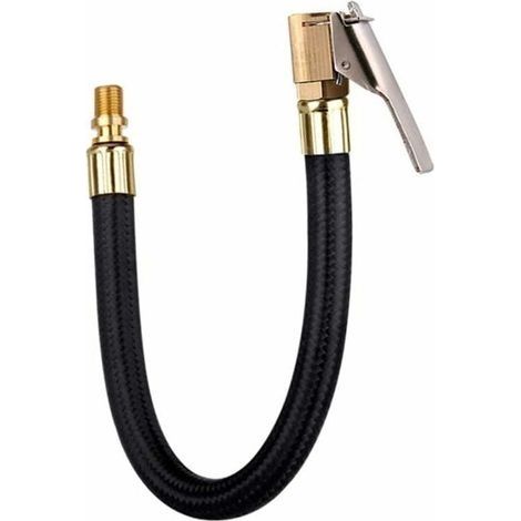 Tuyau à air comprimé flexible 300PSI – Tuyau en caoutchouc renforcé nylon – Adaptateur mandrin verrouillé pour gonflage vélo, moto, voiture (1/5)