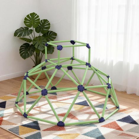 Cúpula de escalada infantil, 183 cm, jaula de escalada, interior y exterior, capacidad de carga de 90 kg, fácil montaje, verde