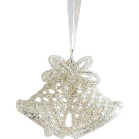 Glitzernder Weihnachtsschmuck, Christbaumschmuck, 3D-Glocken