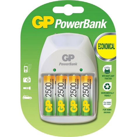 Chargeur de Piles AA/AAA/9V Powerbank GP PB11GS250