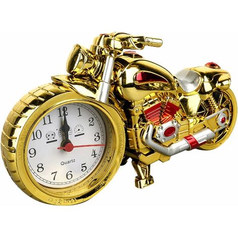 Green Mobility-Réveil en forme de moto, Vintage réveil Moto modèle Cadeau Unique pour Les Amateurs de Moteur décoration, Horloge Créatif en Forme de Moto Rétro Réveil, Décoration de la maison (1/5)
