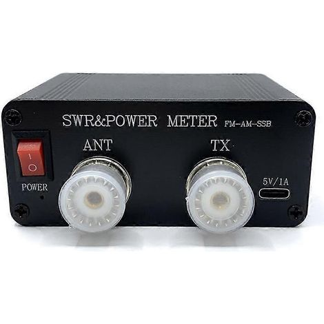 120 W TOS (Taux d'ondes stationnaires) - Mesureur d'ondes courtes 1,8-54 MHz - Modes FM, AM et BLU - Puissance réglable (1/5)