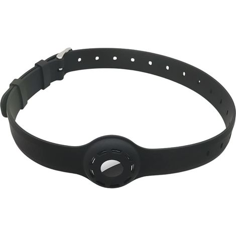 Collier Chat Anti Étranglement Réglable pour chat AirTag I Collier avec fermeture de sécurité I compatible avec Apple AirTag noir