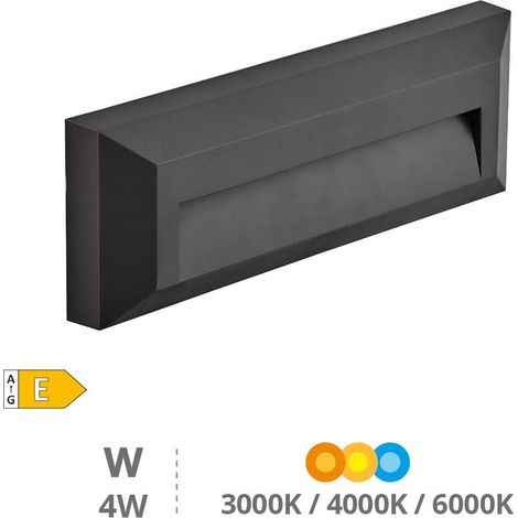 Aplique pared LED Serie Kuito 4W 3000 - 4000 - 6000K IP65 Gris antracita (1/5)