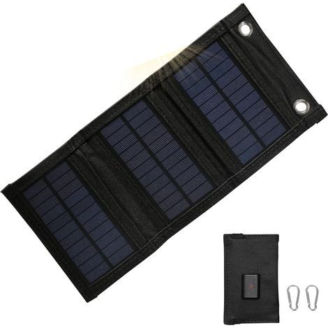 Solar Charger, Foldable, 10W, USB, Waterproof, Camping (1/5)