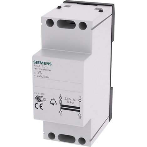 Siemens Indus.Sector Klingeltransformator 230-240VAC,50Hz 4AC3208-1 (1/2)