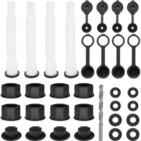 4 Ensembles Pour Bidon À Essence Bec Verseur Flexible Blanc (1/5)