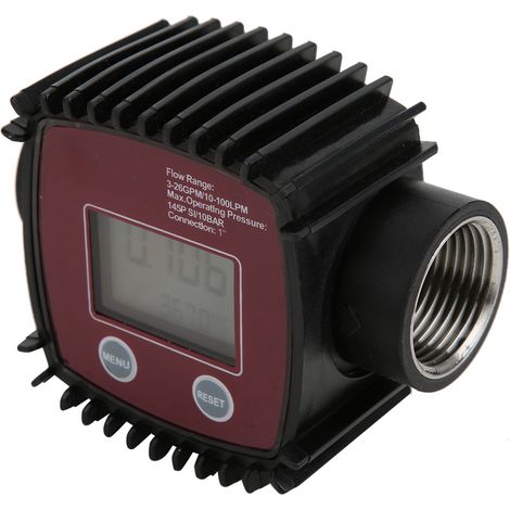 K25 1-Zoll-Durchflussmesser mit Innengewinde und Digitalanzeige, Wasserdurchflusssensor 10–100 l/min (1/5)