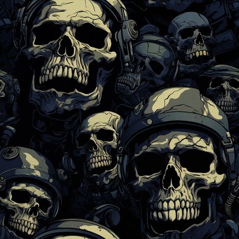 Tela Oxford decorativa para exteriores - Motivo de calavera I DX4265 (1/5)