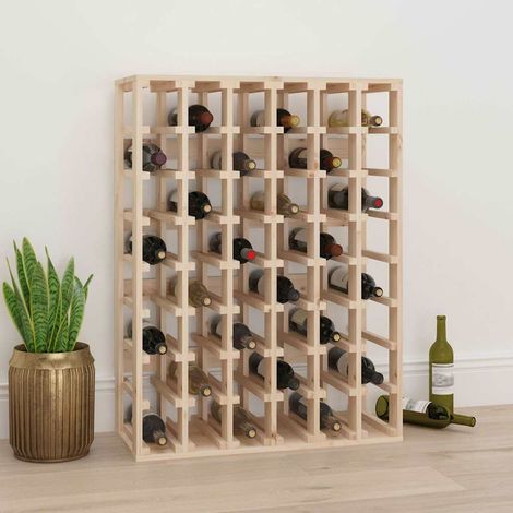 vidaXL Botellero madera maciza de pino 70x33x94 cm (1/5)