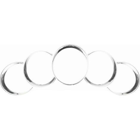 Anneau de garniture intérieure argenté pour Ford 958 2011-2018, ensemble de couvercles de finition, kit de remplacement esthétique habitacle, pièces de décoration métalliques pour tableau de bord et p (1/5)