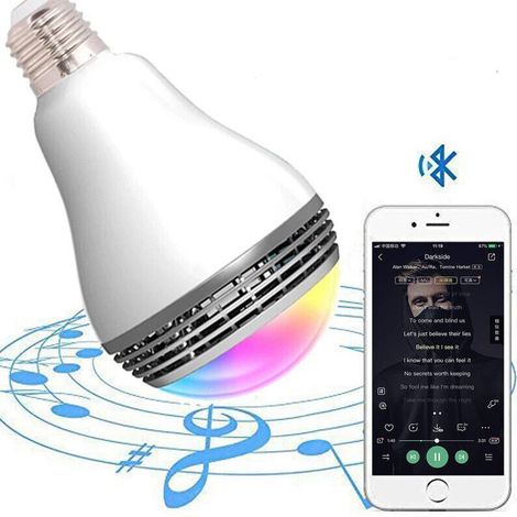 Bluetooth LED-Glühbirne 12W E27 – Integrierter Lautsprecher – APP-Steuerung – RGB Mehrfarben – Musik- und Ambient-Licht (1/5)