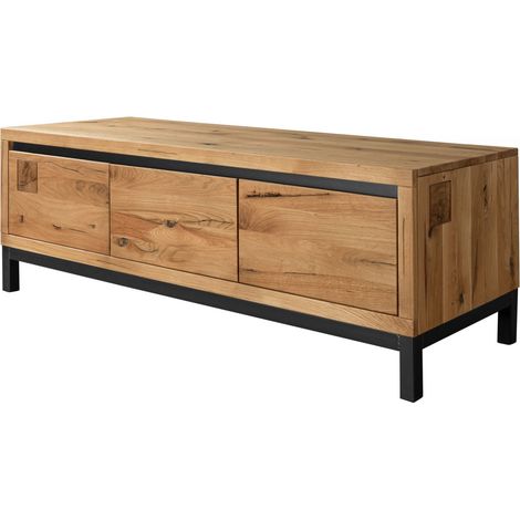 TV-Board Wildeiche 153x55x54 natur geölt VILLANDERS 150