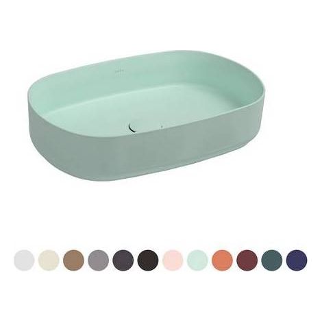 LAVABO D'APPOGGIO OVALE INFINITY Misura: Avorio Opaco  L. 55 cm