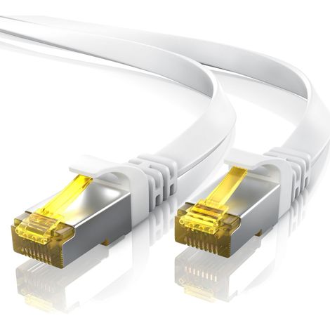 Primewire LAN-Kabel CAT.7, RJ-45 (Ethernet), CAT 7 Flachband U/FTP Gigabit Netzwerkkabel 10 Gbit/s Patchkabel - 7,5m (1/5)