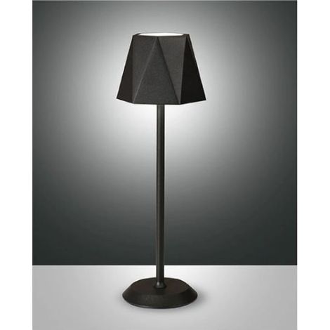 LAMPADA DA TAVOLO A LED RICARICABILE NERA KATY FABAS
