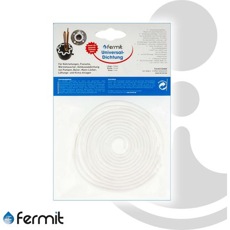 Fermit PTFE Universaldichtung Abdichtungsband + 260°C - 200 bar selbstklebend, 10 x 3 mm, Länge 2 m BonnaTex FA 44131 (1/2)