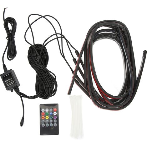 Bande lumineuse LED extérieure voiture 7 couleurs 6 modes clignotants IP68 étanche pare-chocs calandre entrée d'air bas éclairage d'ambiance (1/5)