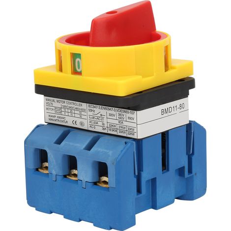 Interrupteur de disjoncteur de charge 80A/100A, tripolaire, à came rotative 2 positions, marche/arrêt (80A) (1/5)