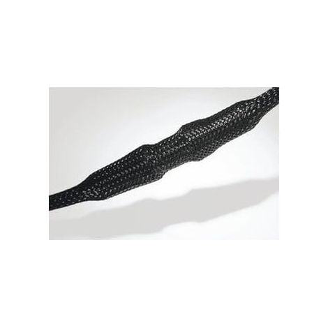 Manguera trenzada HellermannTyton hegp12-pet-bk flexible halógeno libre