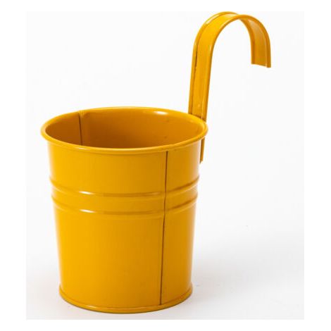 BUNTHAUS 2 Pots De Fleurs En Métal Suspendus, Jardinière En Pot En Fer Avec Trou De Drainage, Parfaits Pour La Décoration Du Jardin(couleur orange) (1/5)