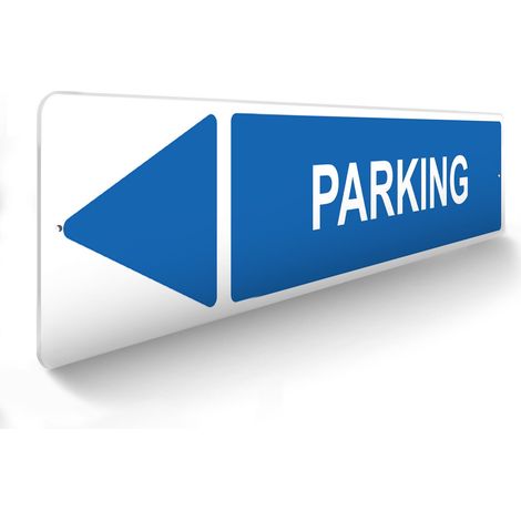 Panneau de signalisation pour parking · Parking gauche-  48 x 10 cm (1/5)