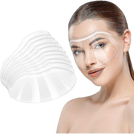 Visière transparente pour microblading, maquillage permanent, extensions de cils, cataracte oculaire, protection des yeux pour le visage, visière souple transparente, 50 pièces Shibaod (1/5)
