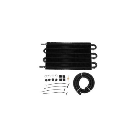 Kit de refroidissement d'huile moteur de Transmission à 6 rangées, radiateur de refroidissement à distance universel en aluminium (1/5)