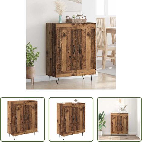 Buffet moderne -  Buffet Bois Ancien 69,5 x 34 x 90 cm Bois d'ingénierie et fer (1/5)