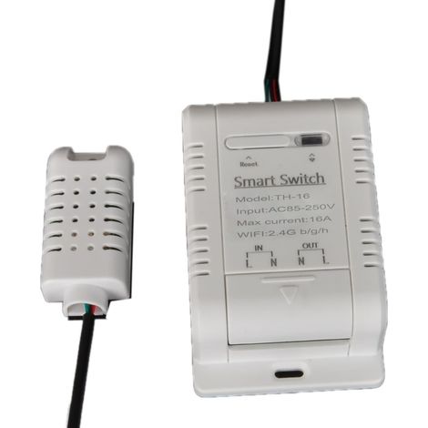 Module de capteur de température et d'humidité Wi-Fi, régulateur de thermostat Wi-Fi 16 A, compatible avec l'application et EWELINK (1/5)