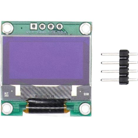 0,96-Zoll-Display, I2C-Schnittstelle, OLED-Modul mit 4-poliger Stiftleiste