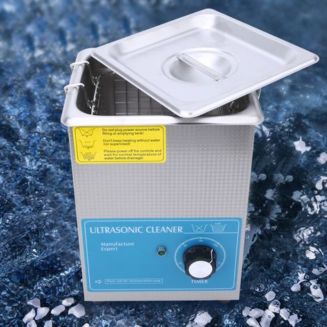Nettoyeur ultrasonique industriel 1,3L en acier inoxydable avec minuterie, pour bijoux, lunettes et PCB, alimentation 200-240V CE (1/5)