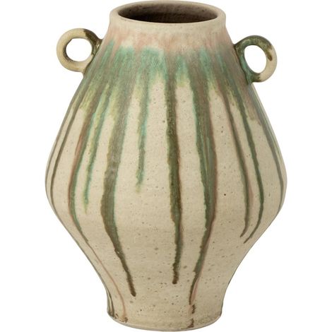 Vase en Céramique "Oliveto" 45cm Beige & Vert (1/5)