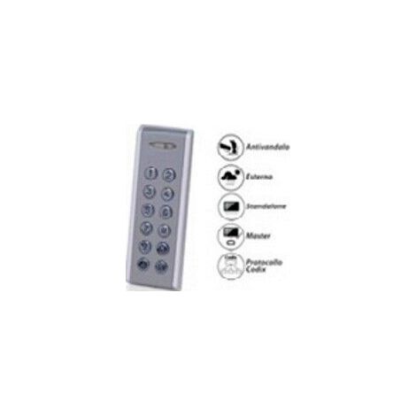 Tastiera Metallica Antivandalica Slim Dfm Inox99 Accessori Antifurto Allarme