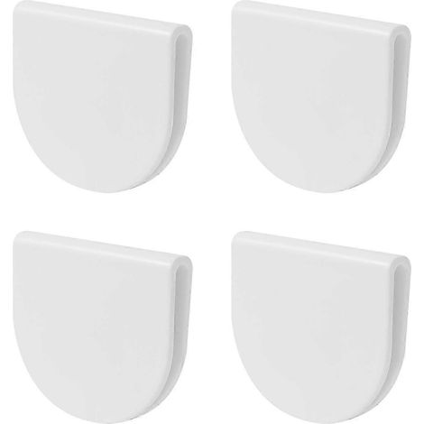 Lot de 4 clips de rideau de douche coupe-vent et auto-adhésifs, faciles à installer, protection anti-éclaboussures, accessoires de salle de bain KAESI (1/5)