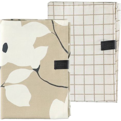 SCHÖNER WOHNEN paño de cocina DUO - Set de 2 70x50 cm, gris