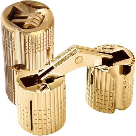 2 Pièces 16mm Charnière Invisible Laiton Tonneau, Charnière Laiton Caché Ouverture à 180° Angle, Charnières à Barillet Dissimulées, pour Boîtes à Cadeau Bijoux Bricolage (1/5)