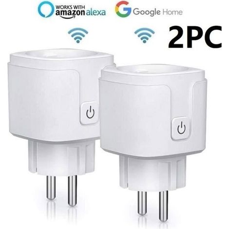 Prise connectée - 16A - Compatible Alexa - Compatible Google Home - Programmable - Télécommande App - Wi-Fi 2,4 GHz (1/4)