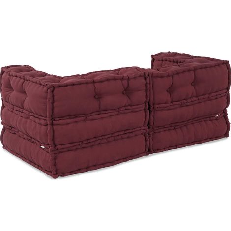 Maison Exclusive - Unité de canapé modulaire 2 pc Tissu Marron 140 x 70 x 56 cm (1/4)